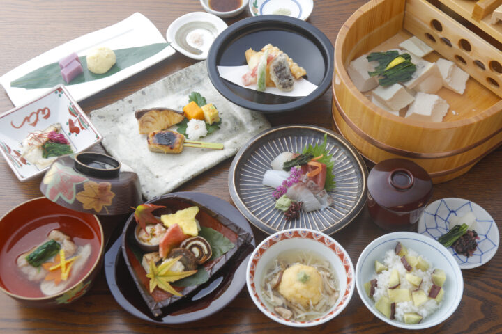 秋の湯葉懐石「錦秋」（木屋町店）