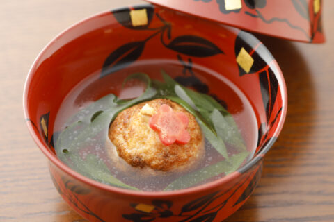 椀物・合鴨豆腐九条葱椀